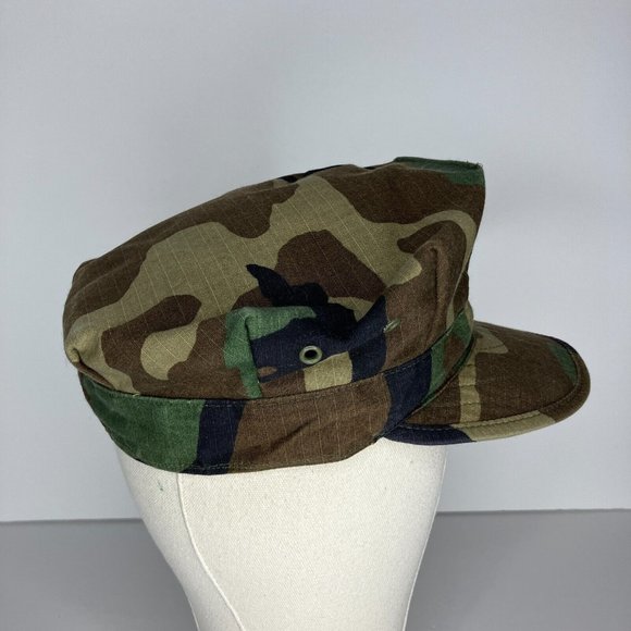 Army Utility Cap Ty[e I with Insignia Military Camo Camouflage Small - Picture 3 of 9